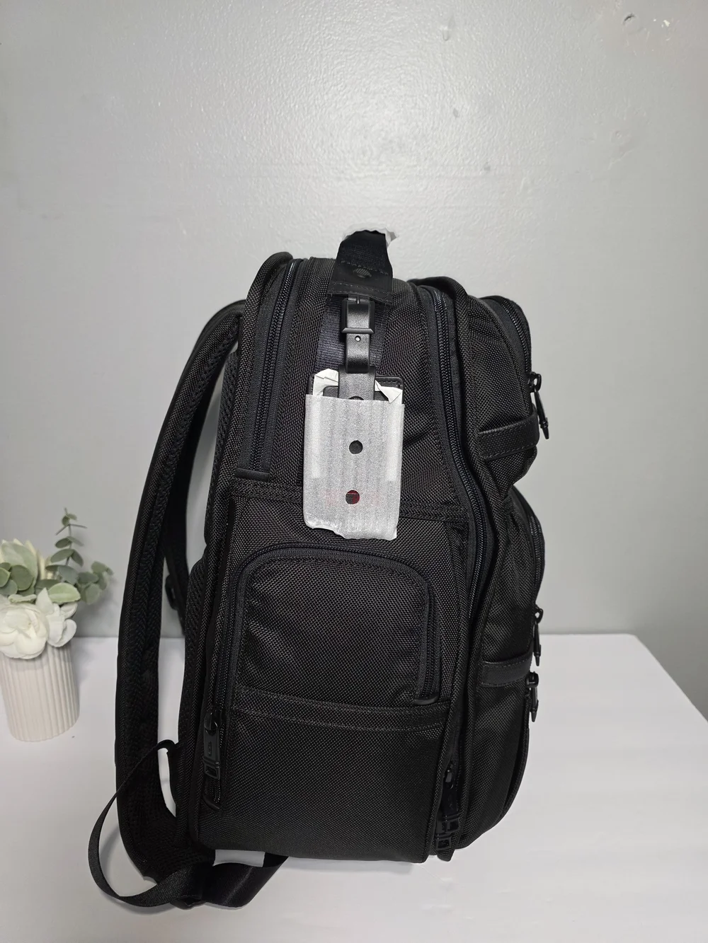 Tumi Black Tactical Nylon Backpack for Men